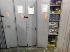 Dynark change parts, belting, filter, bolts, screws, (2) storage cabinets, (1) pallet