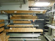 Lot of (3) cantilever rack with conduit pipe hangers