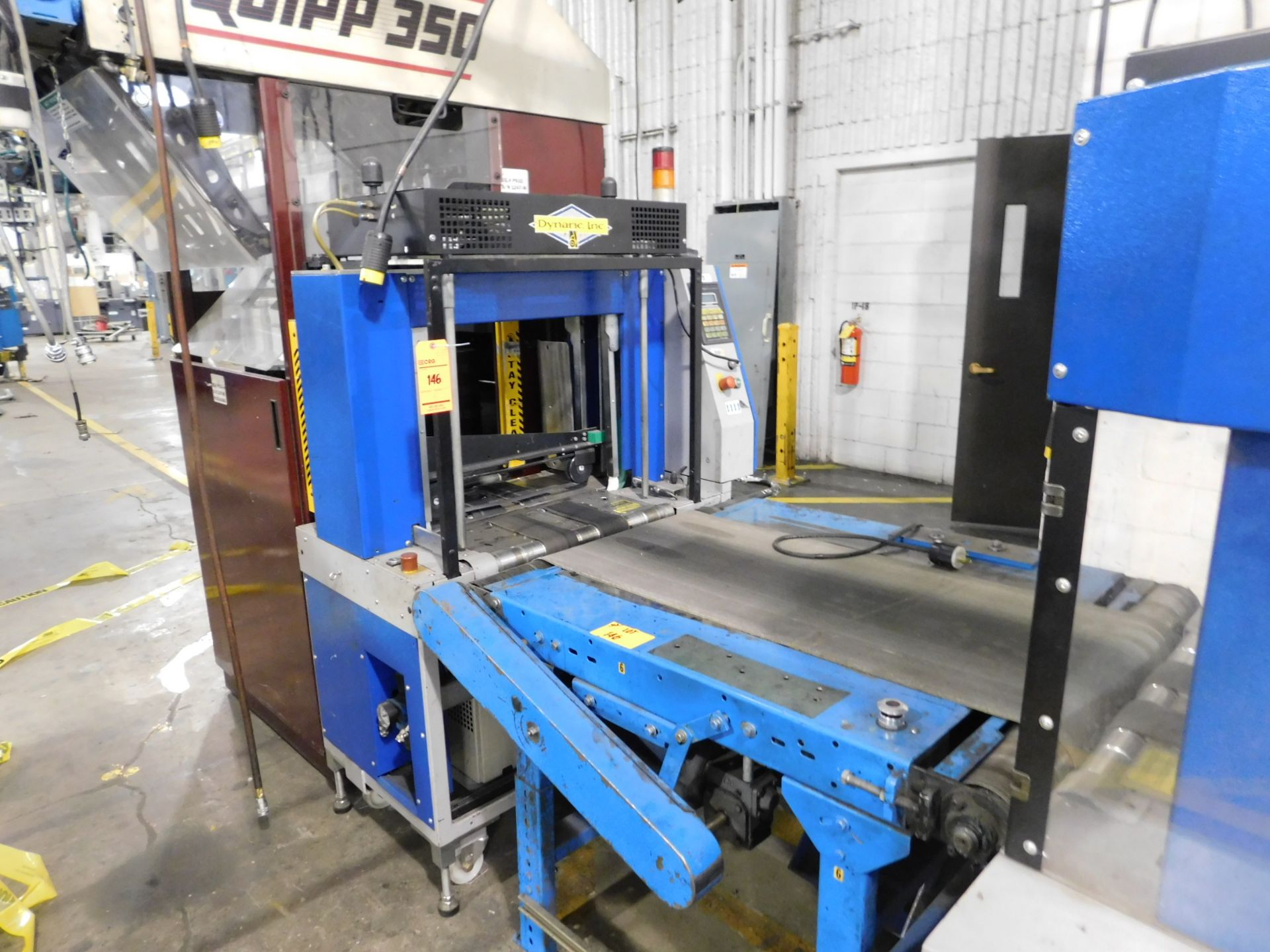 Dynark banding machine with discharge belt conveyor, 4 ft. long by 24 in. wide, asset # T473, m/n - Image 2 of 2