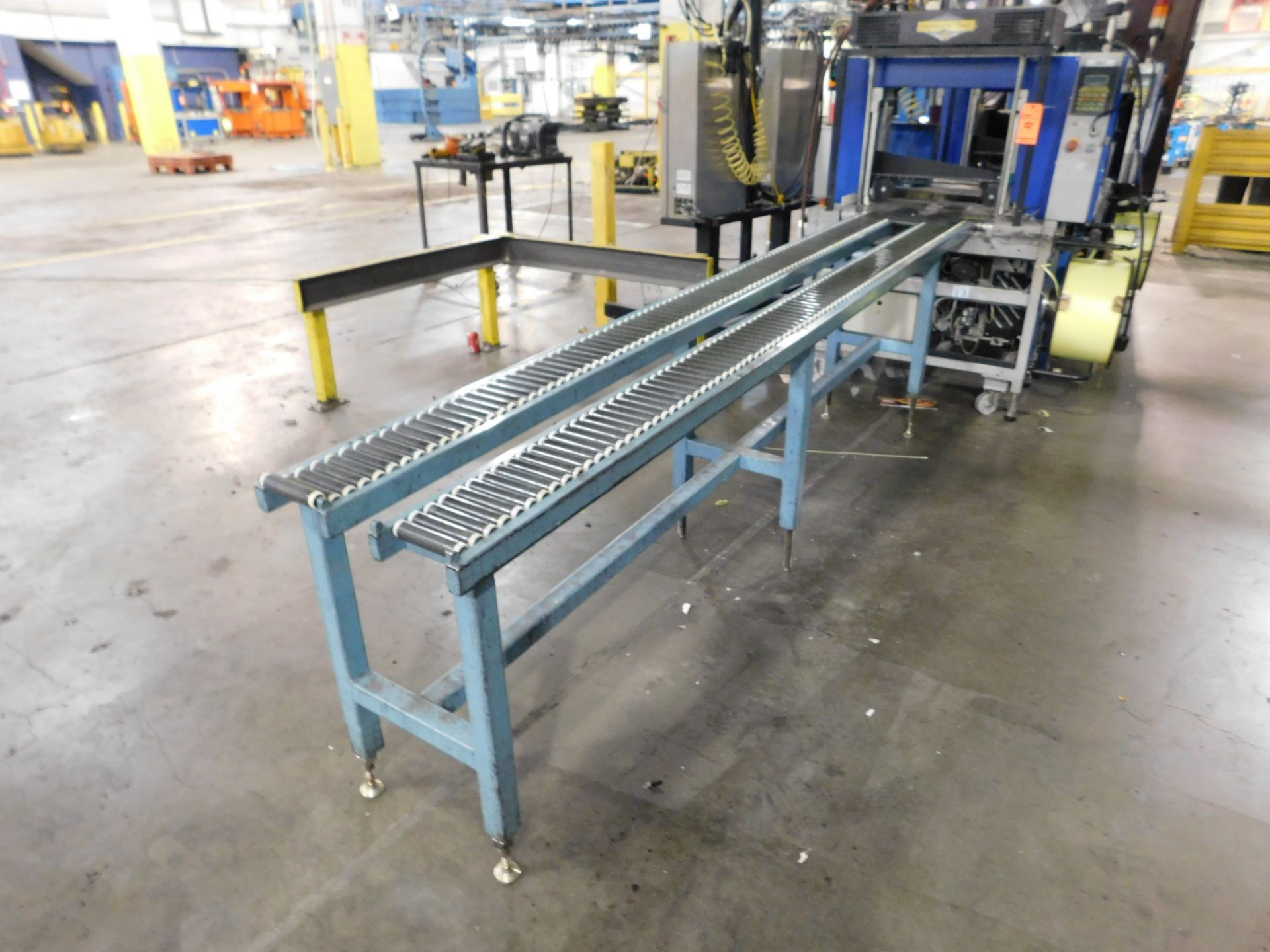 2002 Dynark banding machine with discharge roller conveyor, 10 ft. long by 18 in. wide, asset # - Image 2 of 2