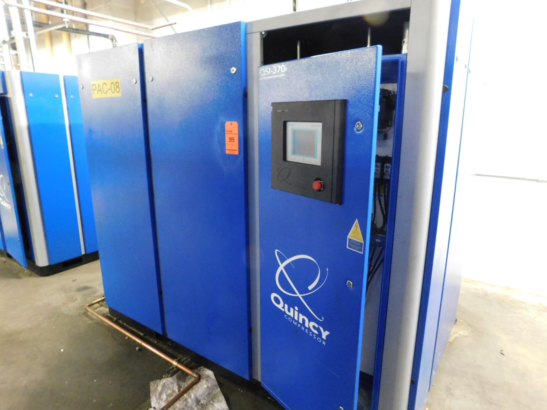 Quincy air compressor, (new, never installed) 75 HP motor, touchscreen, asset # PAC-07 m/n Qsi-