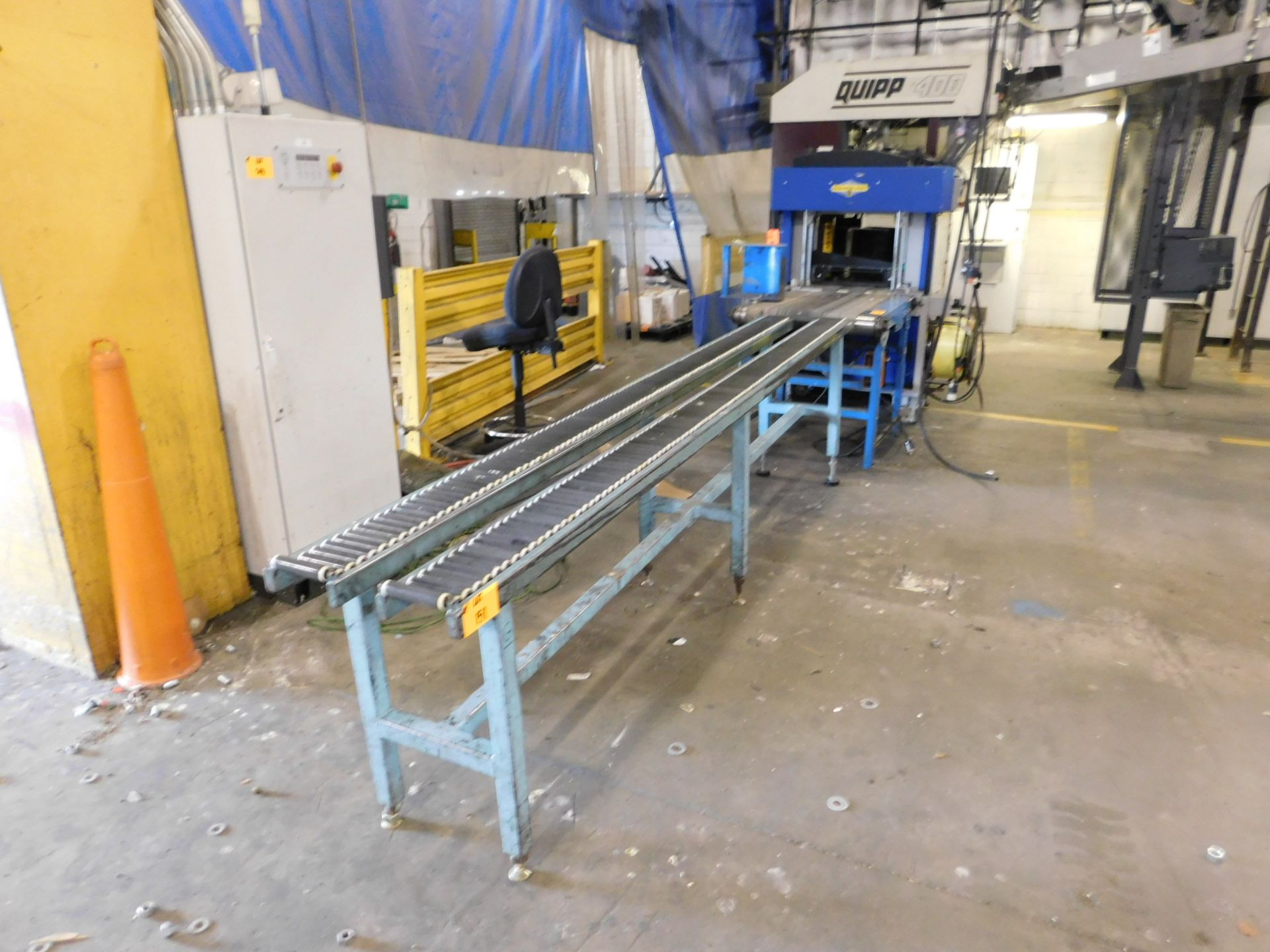 Dynark banding machine with discharge belt conveyor, 4 ft. long by 24 in. wide, m/n NP3, s/n - Image 2 of 2