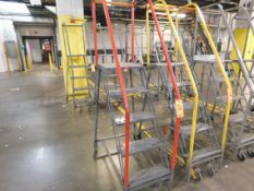 Lot of (2) 5-step mobile safety ladder