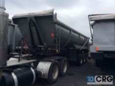 1988 Summitt steel dump trailer, 28 ft., triaxle, alum. wheels, 2000 steel JMH half round