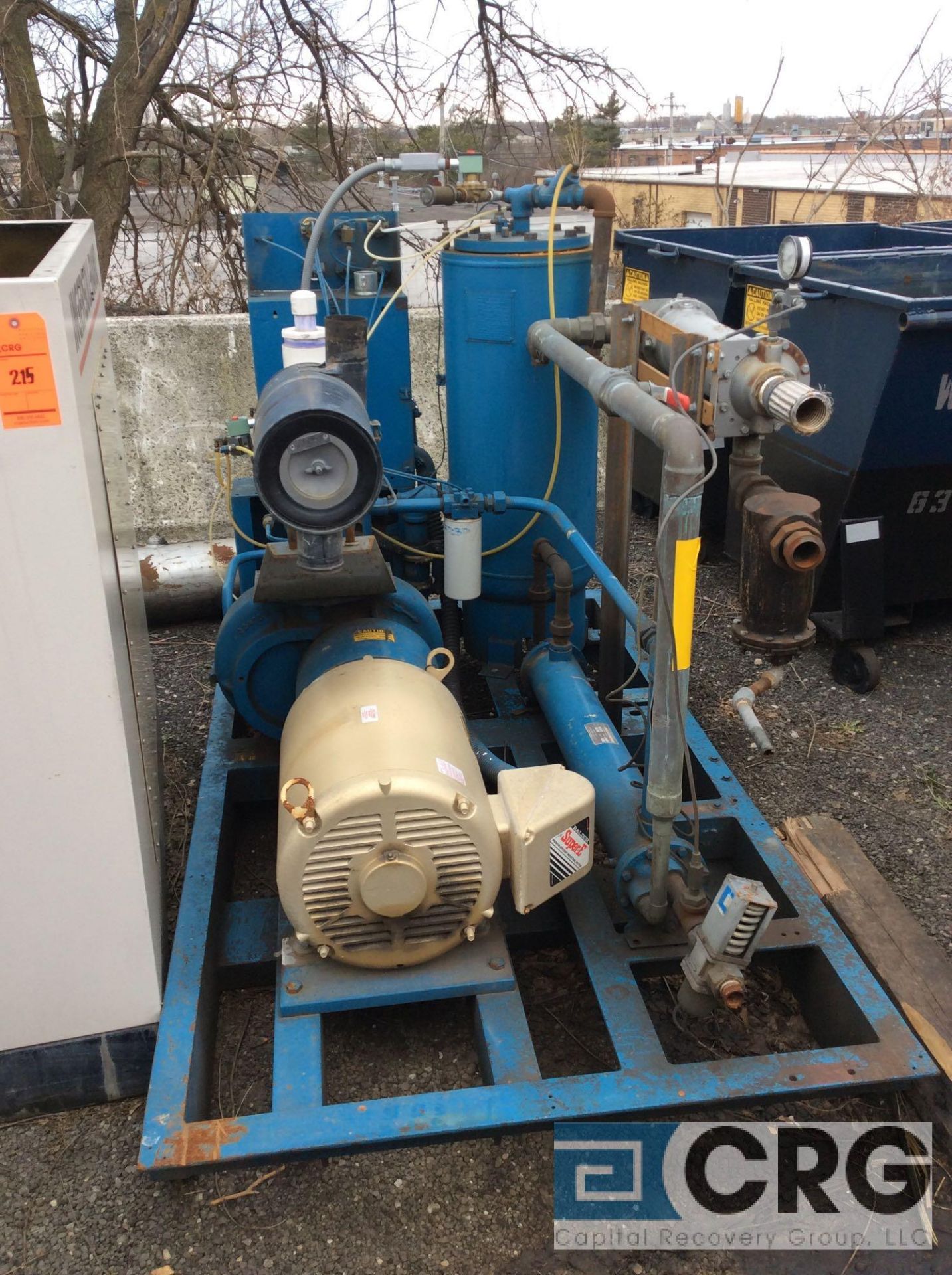 Quincy skid mount air compressor, 50 hp, mn Q235, sn 32060 (LOCATED HARRISON AVE) - Image 3 of 3