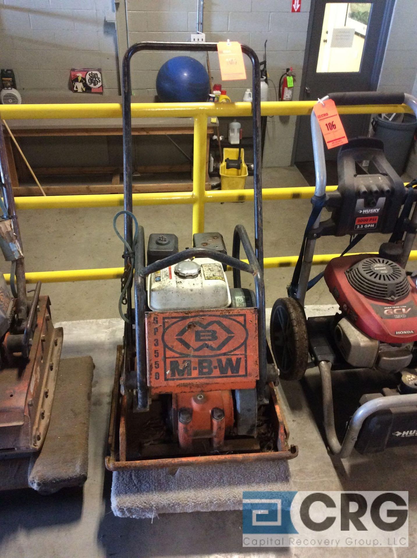 MBW 22 inch X 20 inch tamper, mn GP3550, with 5.5 hp Honda motor (LOCATED INDUSTRIAL COURT INSIDE)