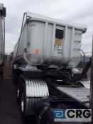 2000 Fruehauf dump trailer/alum. triaxle, alum. rims, 11R24.5 tires, auto tarp, liner, 50 ton hoist,