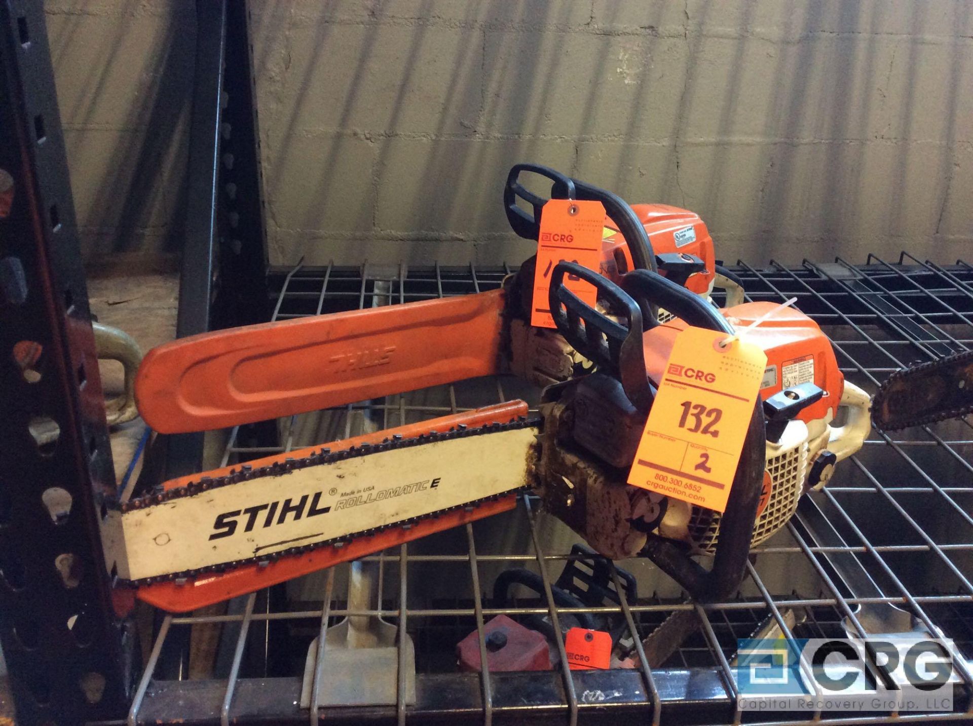 Lot of (2) Stihl 16 inch gas powered chain saws (LOCATED INDUSTRIAL COURT INSIDE)