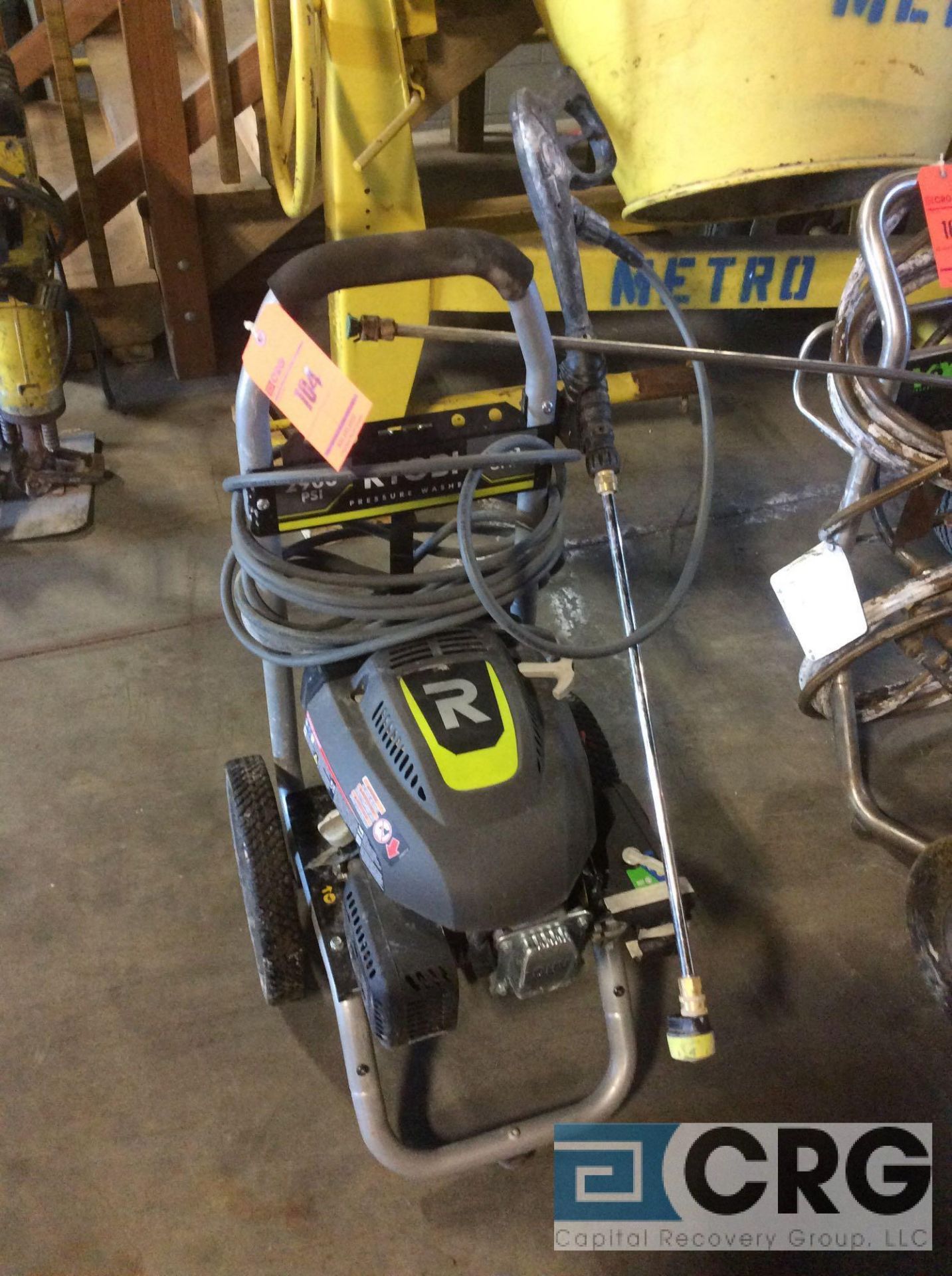 Ryobi portable pressure washer, 2900 psi, 2.3 gpm, with Ryobi gas engine (LOCATED INDUSTRIAL COURT