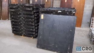 Lot of (36) Biljax, 4'x 4' modular staging sections, platforms only.