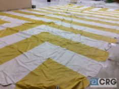 Anchor frame 20' x 40' yellow and white tent top, top only. Buyer is responsible to fold for