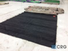 Lot of (13) assorted black indoor/outdoor carpets.