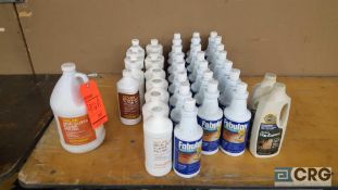 Lot of (39) assorted bottles of cleaning solvents, including (1) 1 gallon bottle of Taylor high