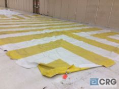 Anchor frame 20' x 40' yellow and white tent top, top only. Buyer is responsible to fold for