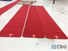 Lot of (3) red carpet runners,  3' x 25'