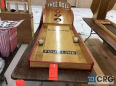 Skeet Roll carnival game with wood case. Table not included.