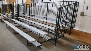 Granite Industries Signature Series portable bleacher, 15' long, with (5) rows of aluminum