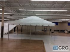 Central 2" adonized aluminum 20' x 20' frame tent, as is, no ropes or stakes, buyer is responsible