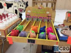Pork Chop Speedway carnival game, with 9 assorted battery powered racing pigs and wood case.