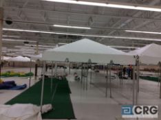 Central 2" adonized aluminum 10' x 10' frame tent, as is, no ropes or stakes, buyer is responsible