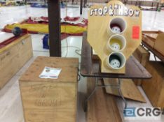 Stop & Throw carnival game with wood case.