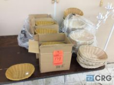 Lot of (90) assorted wicker bread baskets.