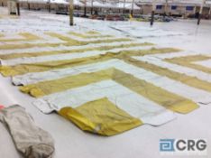 Anchor frame 20' x 30' yellow and white tent top, top only. Buyer is responsible to fold for