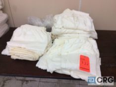 Lot of (10) ivory table skirts, 13 ' long.