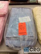 Lot of (77) light blue cloth napkins.