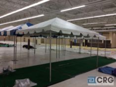 Central 2" adonized aluminum 12' x 12' frame tent, as is, no ropes or stakes, buyer is responsible