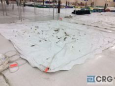 15' x 15 ' white tent top, top only. Buyer is responsible to fold for removal.