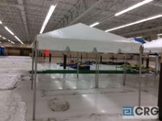 Central 2" adonized aluminum 10' x 10' frame tent, as is, no ropes or stakes, buyer is responsible