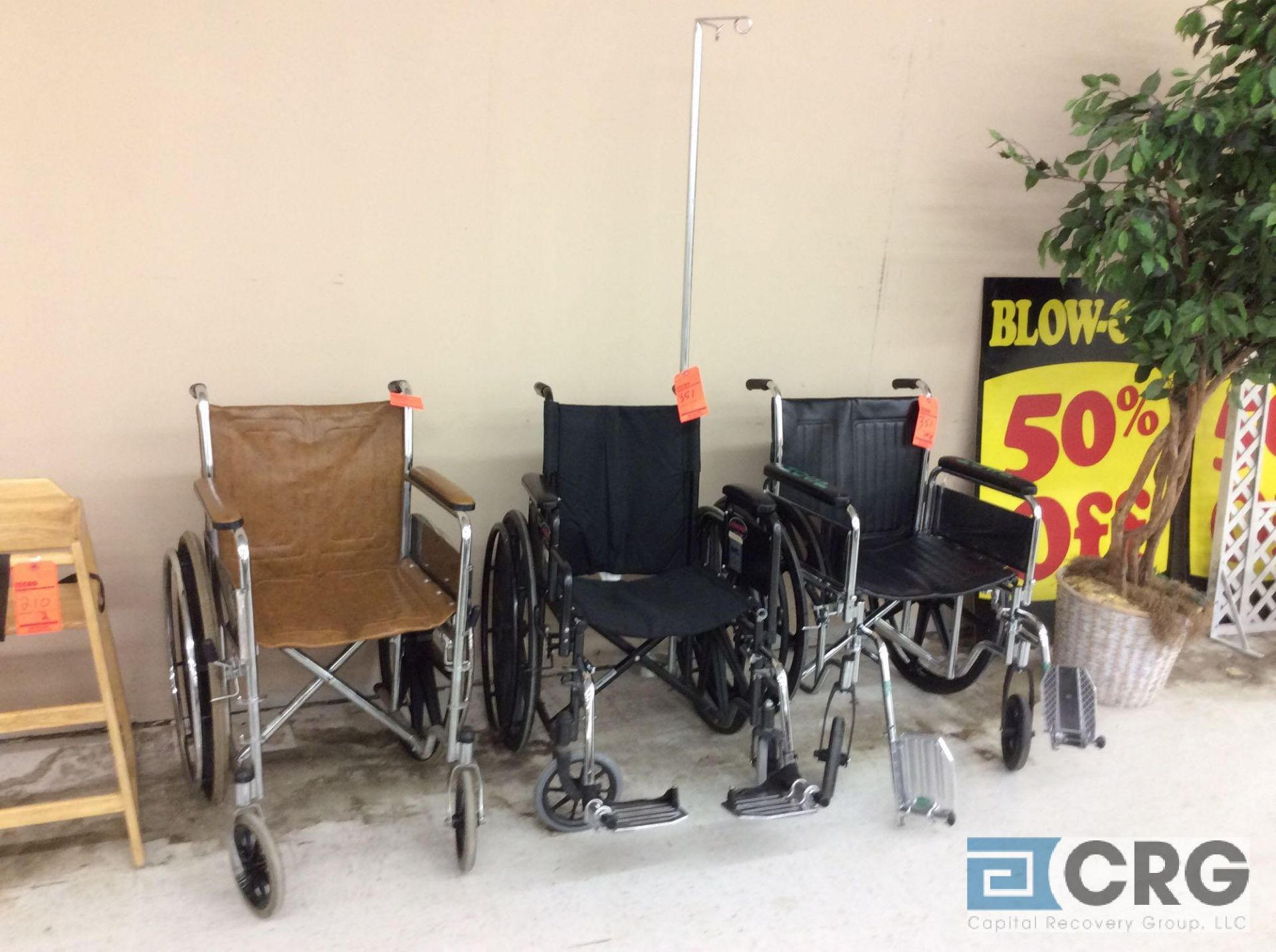 Lot of (3) assorted wheel chairs.