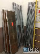 Lot of assorted scaffolding accessories etc, including (4) Biljax 19" x 78" aluminum frame,