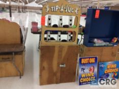 Tip a Jug bean bag toss carnival game with wood case.