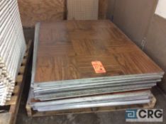 Lot of (11) 3' x 4' portable parquet floor panels, no borders or accessories etc