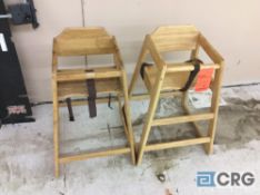 Lot of (2) wood high chairs.