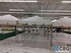 Central 2" adonized aluminum 10' x 10' frame tent, as is, no ropes or stakes, buyer is responsible