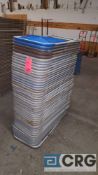 Lot of (48) assorted metal frame with plastic seat folding chairs, (43) gray, (3) brown, and (2)