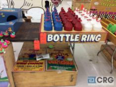 Ring a Bottle, ring toss carnival game with wood case.
