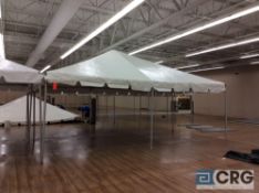 Central California style 2" andonized aluminum, 20' x 20' white frame tent, wqith top, fram, and