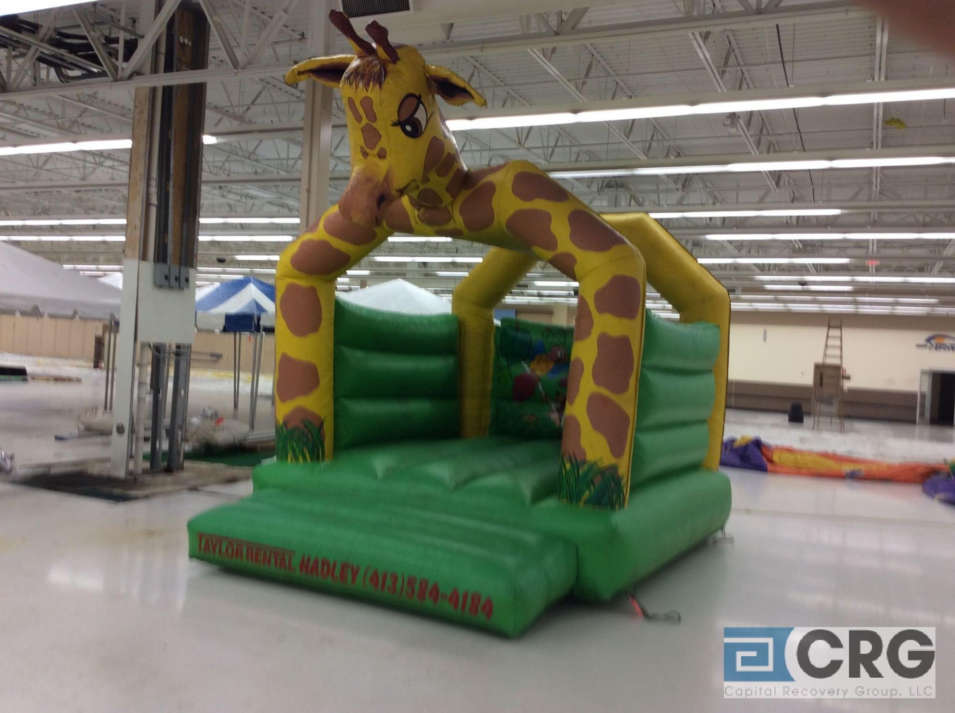 Giraffe, inflatable bounce house, blower NOT INCLUDED.