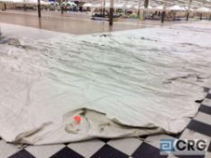 20' x 30' three piece, white tent top, top only. Buyer is responsible to fold for removal.