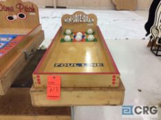 Win- Lose- Draw, ball toss, tic taco toe carnival game with wood case.