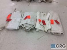Lot of (4) assorted 7' x 20' solid white tent walls.