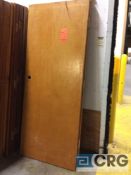 Lot of (9) assorted wood doors, (3) solid and (6) composite.