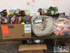 Lot of assorted balloons, ribbon, candles and party accessories