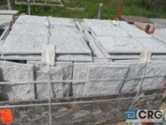 Lot of (134) granite split faced tiles, 12 in. x 24 in. light grey (268 sq. ft.), Heavy Duty Crate