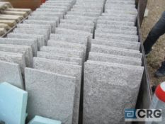 Lot of (100) granite split faced tiles, light grey, 12 in. x 24 in. (200 sq. ft.), Heavy Duty