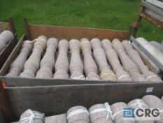 Lot of (10) capao red granite balusters. Flamed finish 37 in. x 6 in., Heavy Duty Crate extra $75.
